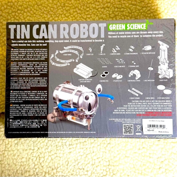 Bundle Children’s Toys Bug Cage, Tin Can Robot, Scientific Knowledge Cards - Picture 3 of 12